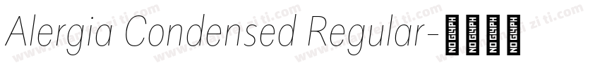 Alergia Condensed Regular字体转换